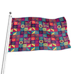 Bohemian Patchwork Pattern Print Flag