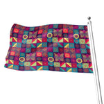 Bohemian Patchwork Pattern Print Flag