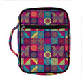 Bohemian Patchwork Pattern Print Front Pocket Bible Bag