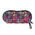 Bohemian Patchwork Pattern Print Glasses Case