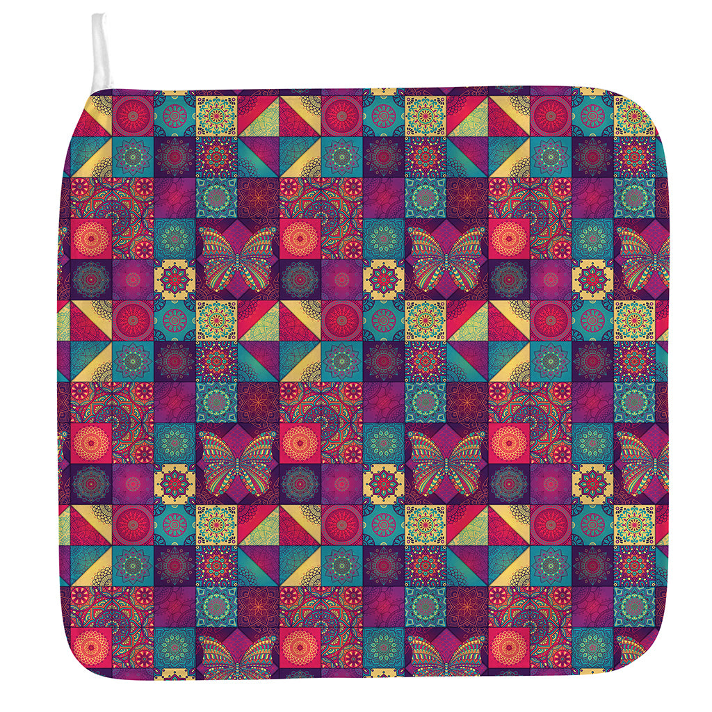 Bohemian Patchwork Pattern Print Hand Towel