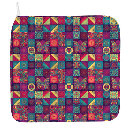 Bohemian Patchwork Pattern Print Hand Towel