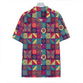 Bohemian Patchwork Pattern Print Hawaiian Shirt