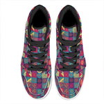 Bohemian Patchwork Pattern Print High Top Leather Sneakers