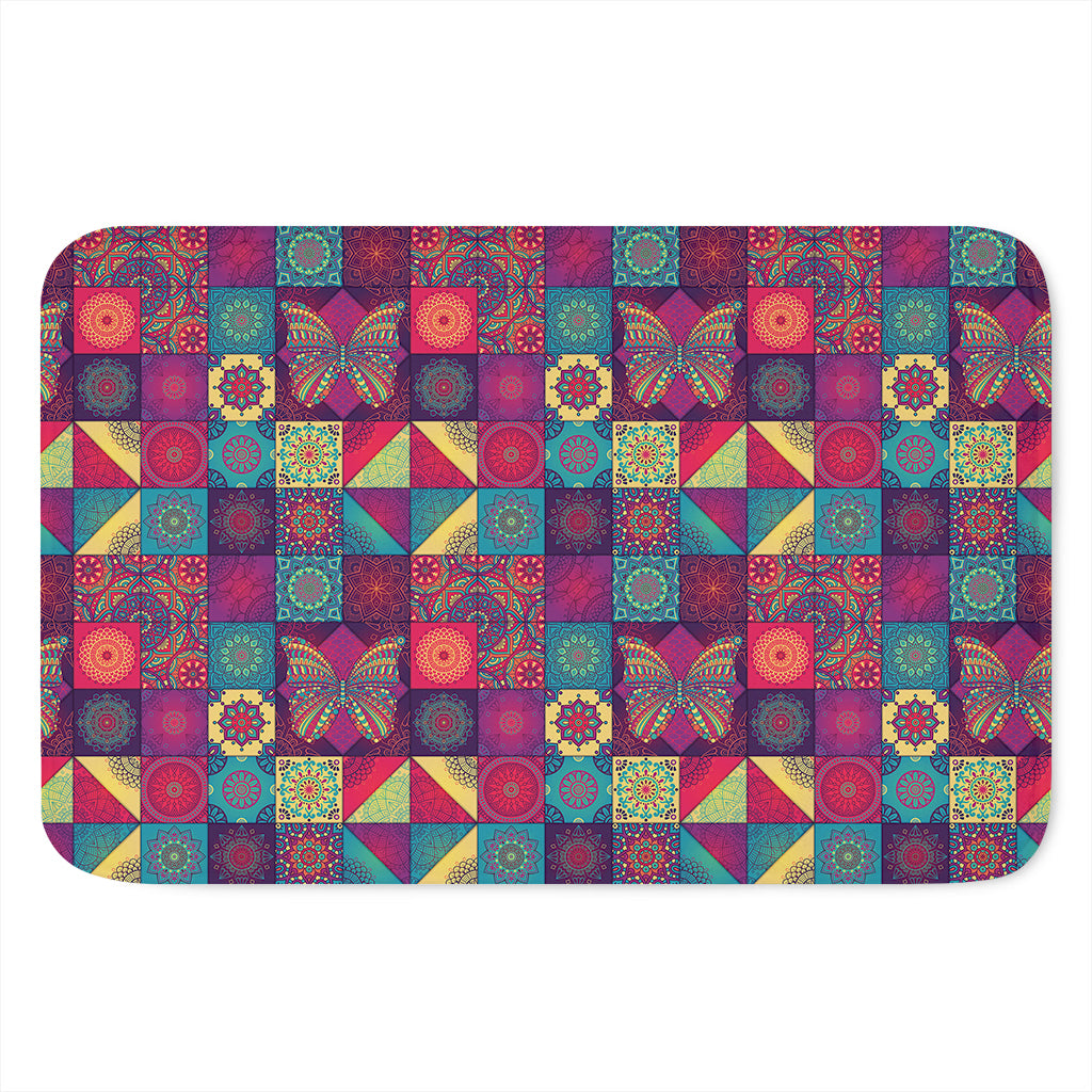 Bohemian Patchwork Pattern Print Indoor Door Mat