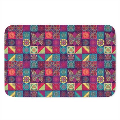 Bohemian Patchwork Pattern Print Indoor Door Mat