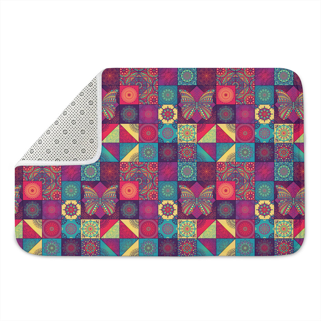 Bohemian Patchwork Pattern Print Indoor Door Mat