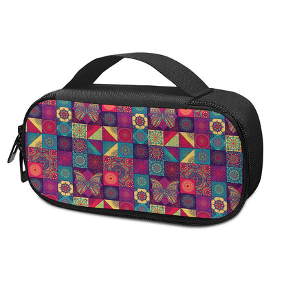 Bohemian Patchwork Pattern Print Insulin Cooler Travel Case