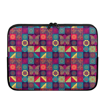 Bohemian Patchwork Pattern Print Laptop Sleeve