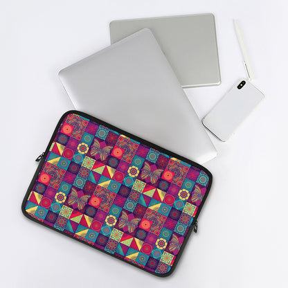 Bohemian Patchwork Pattern Print Laptop Sleeve