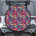 Bohemian Patchwork Pattern Print Leather Spare Tire Cover