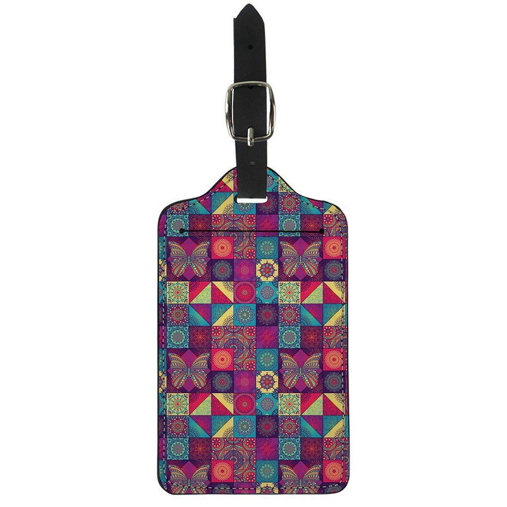 Bohemian Patchwork Pattern Print Luggage Tag
