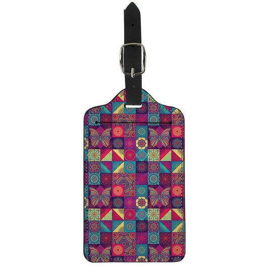 Bohemian Patchwork Pattern Print Luggage Tag