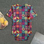 Bohemian Patchwork Pattern Print Men's Bodysuit