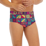 Bohemian Patchwork Pattern Print Men's Briefs