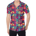 Bohemian Patchwork Pattern Print Men's Shirt