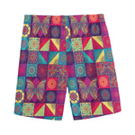 Bohemian Patchwork Pattern Print Men's Sports Shorts