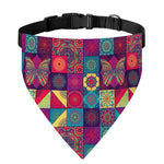 Bohemian Patchwork Pattern Print Over The Collar Dog Bandana