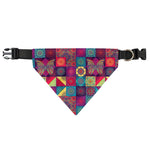 Bohemian Patchwork Pattern Print Over The Collar Dog Bandana