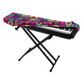 Bohemian Patchwork Pattern Print Piano Keyboard Cover