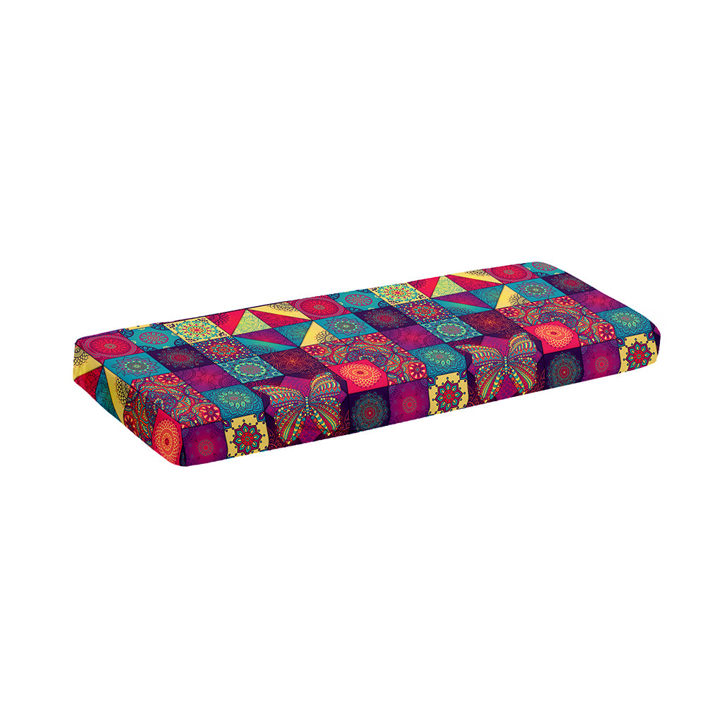 Bohemian Patchwork Pattern Print Piano Keyboard Cover