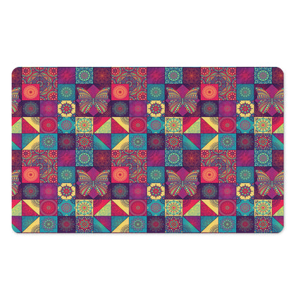 Bohemian Patchwork Pattern Print Polyester Doormat