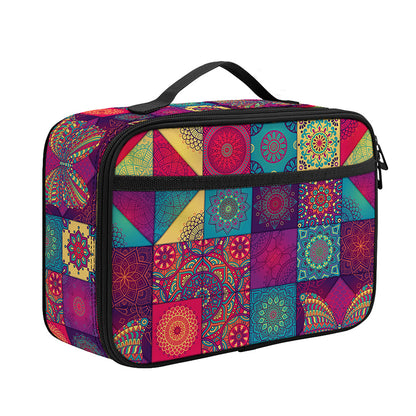 Bohemian Patchwork Pattern Print Portable Lunch Bag