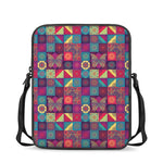 Bohemian Patchwork Pattern Print Rectangular Crossbody Bag