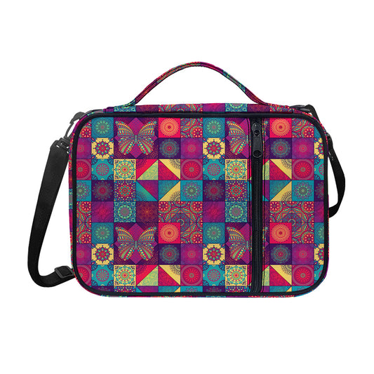 Bohemian Patchwork Pattern Print Shoulder Strap Bible Bag