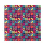 Bohemian Patchwork Pattern Print Silk Bandana