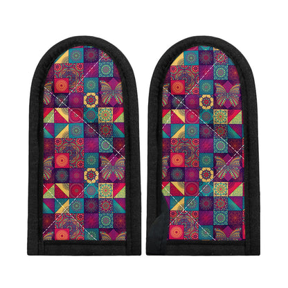 Bohemian Patchwork Pattern Print Skillet Handle Cover