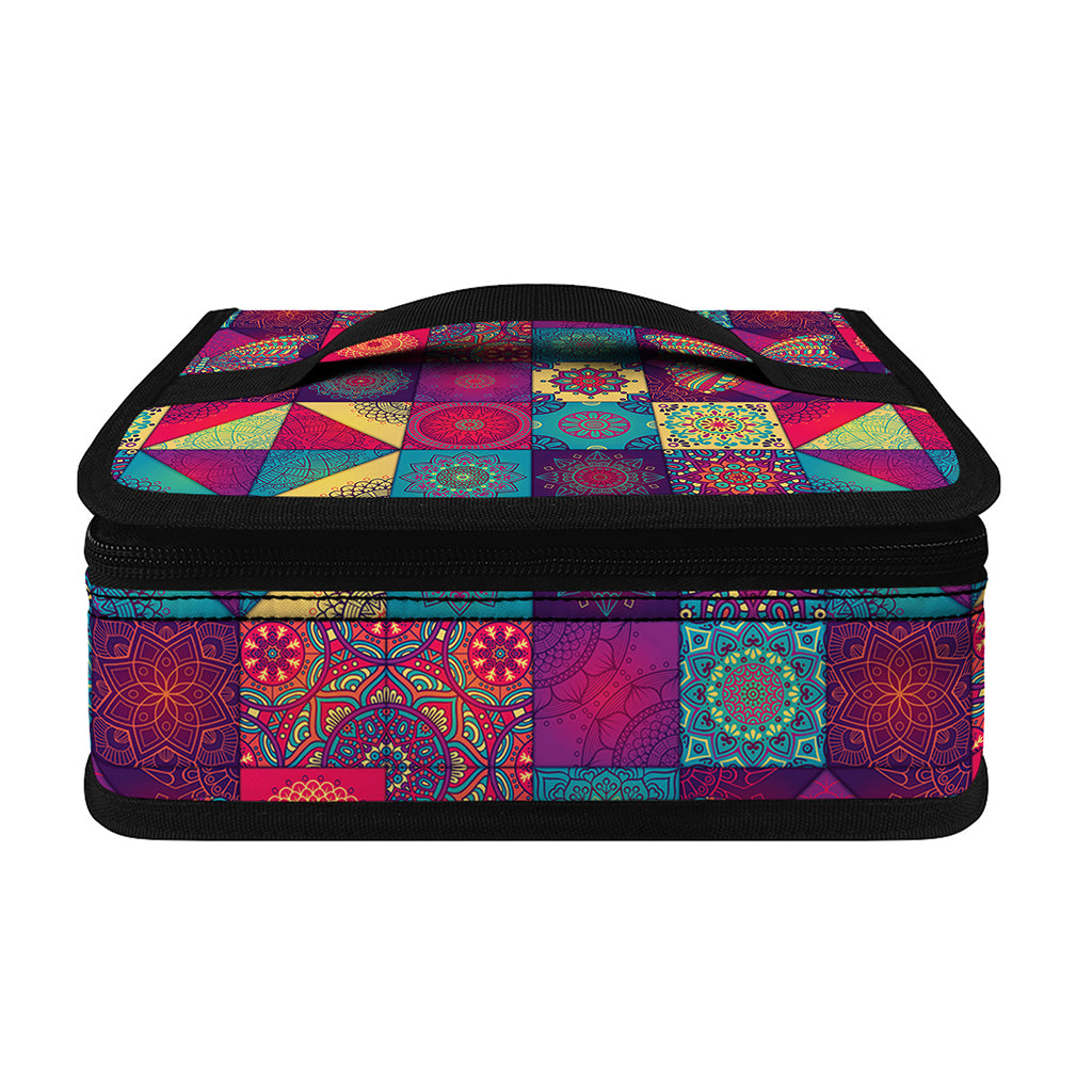 Bohemian Patchwork Pattern Print Small Lunch Bag