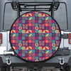 Bohemian Patchwork Pattern Print Tire Cover