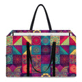 Bohemian Patchwork Pattern Print Utility Tote Bag