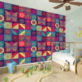 Bohemian Patchwork Pattern Print Wall Sticker