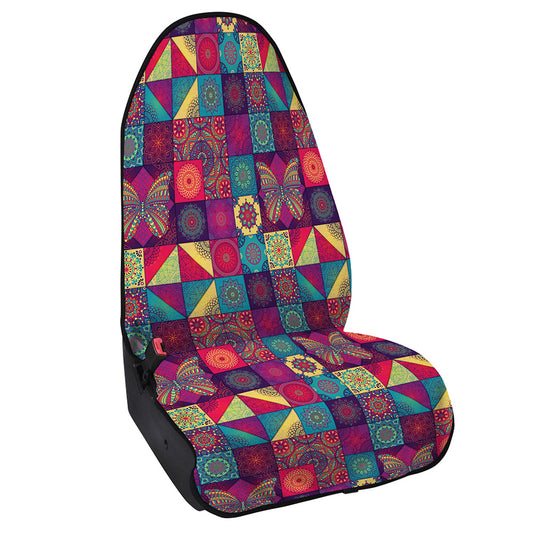 Bohemian Patchwork Pattern Print Waterproof Car Seat Cover
