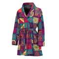 Bohemian Patchwork Pattern Print Women's Bathrobe
