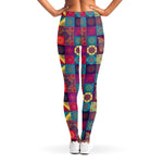 Bohemian Patchwork Pattern Print Women's Leggings
