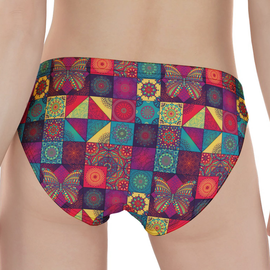 Bohemian Patchwork Pattern Print Women's Panties