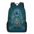 Bohemian Seven Chakras Print 17 Inch Backpack