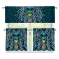 Bohemian Seven Chakras Print 3 Piece Kitchen Curtains