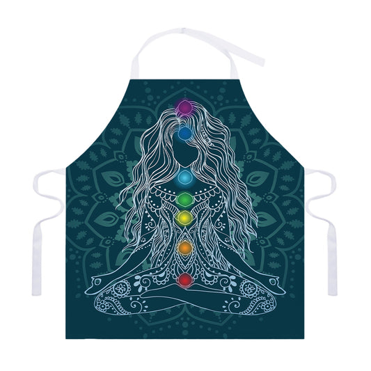 Bohemian Seven Chakras Print Adjustable Apron