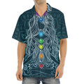 Bohemian Seven Chakras Print Aloha Shirt