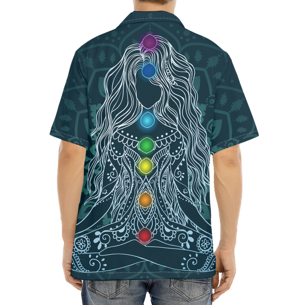 Bohemian Seven Chakras Print Aloha Shirt