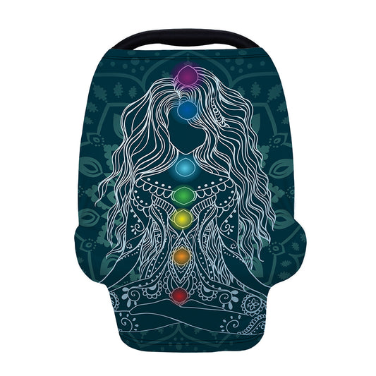 Bohemian Seven Chakras Print Baby Seat Cover
