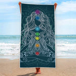 Bohemian Seven Chakras Print Beach Towel