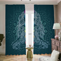 Bohemian Seven Chakras Print Dimout Pencil Pleat Curtains