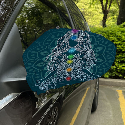 Bohemian Seven Chakras Print Car Side Mirror Covers