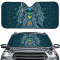 Bohemian Seven Chakras Print Car Windshield Sun Shade