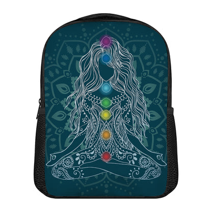 Bohemian Seven Chakras Print Casual Backpack
